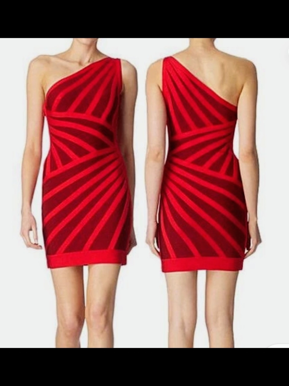 Herve Leger Women Carmela Pink Bandage Mini Dress Size XS